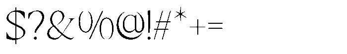 RCL Prime Serif Thin Font OTHER CHARS