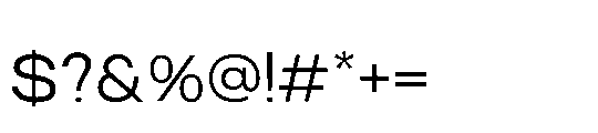 RCL Sendigo Expanded Font OTHER CHARS