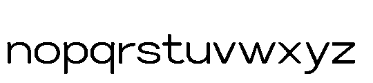 RCL Sendigo Expanded Font LOWERCASE