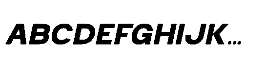 RCL Sendigo Italic Black Font UPPERCASE
