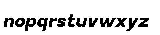 RCL Sendigo Italic Black Font LOWERCASE