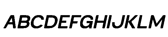 RCL Sendigo Italic Bold Font UPPERCASE