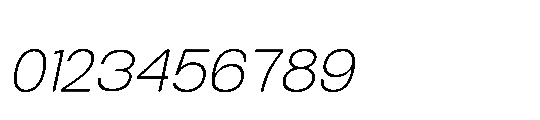 RCL Sendigo Italic Extra Light Font OTHER CHARS