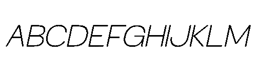 RCL Sendigo Italic Extra Light Font UPPERCASE