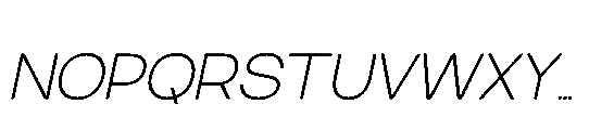 RCL Sendigo Italic Extra Light Font UPPERCASE