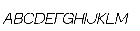 RCL Sendigo Italic Light Font UPPERCASE