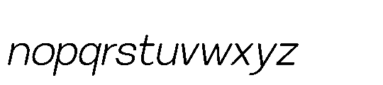 RCL Sendigo Italic Light Font LOWERCASE