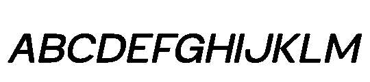 RCL Sendigo Italic Semi Bold Font UPPERCASE