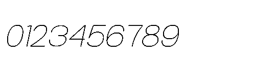 RCL Sendigo Italic Thin Font OTHER CHARS