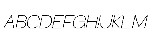 RCL Sendigo Italic Thin Font UPPERCASE