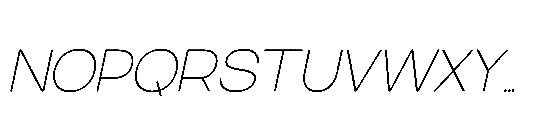 RCL Sendigo Italic Thin Font UPPERCASE