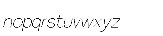 RCL Sendigo Italic Thin Font LOWERCASE
