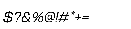 RCL Sendigo Italic Font OTHER CHARS