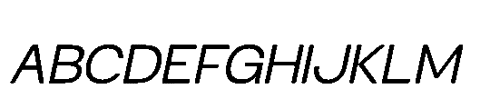 RCL Sendigo Italic Font UPPERCASE