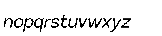 RCL Sendigo Italic Font LOWERCASE