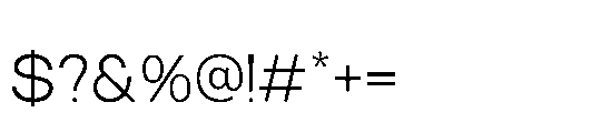 RCL Sendigo Light Font OTHER CHARS