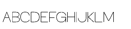 RCL Sendigo Thin Font UPPERCASE