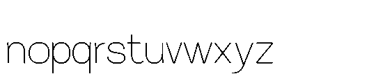 RCL Sendigo Thin Font LOWERCASE