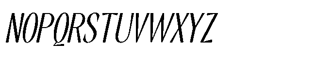 RCL Slicer Extra Light Italic Font UPPERCASE