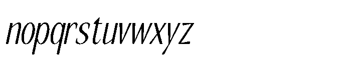 RCL Slicer Extra Light Italic Font LOWERCASE