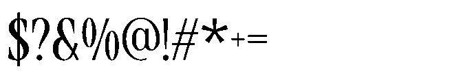 RCL Slicer Regular Font OTHER CHARS