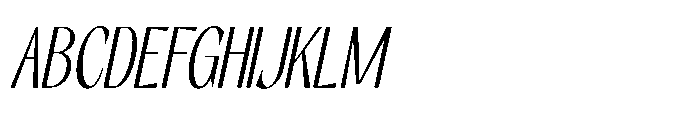 RCL Slicer Thin Italic Font UPPERCASE