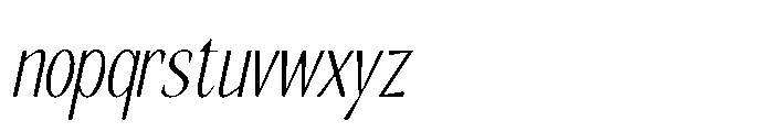 RCL Slicer Thin Italic Font LOWERCASE
