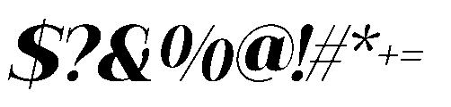 RCL Veluxa Serif Black Italic Font OTHER CHARS
