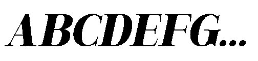 RCL Veluxa Serif Black Italic Font UPPERCASE