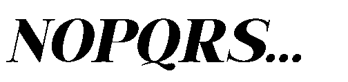 RCL Veluxa Serif Black Italic Font UPPERCASE