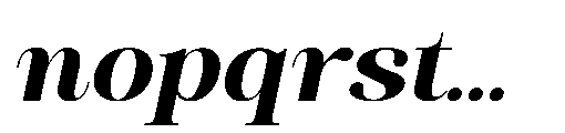 RCL Veluxa Serif Black Italic Font LOWERCASE