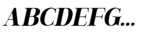 RCL Veluxa Serif Extra Bold Italic Font UPPERCASE