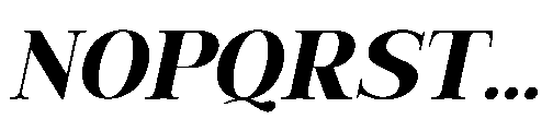 RCL Veluxa Serif Extra Bold Italic Font UPPERCASE