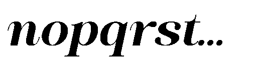 RCL Veluxa Serif Extra Bold Italic Font LOWERCASE
