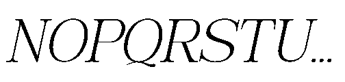 RCL Veluxa Serif Extra Light Italic Font UPPERCASE