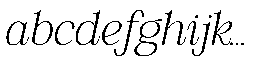 RCL Veluxa Serif Extra Light Italic FONT