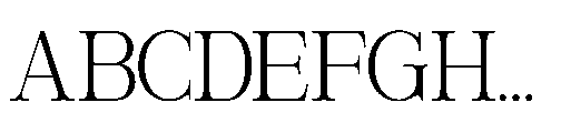 RCL Veluxa Serif Extra Light Font UPPERCASE