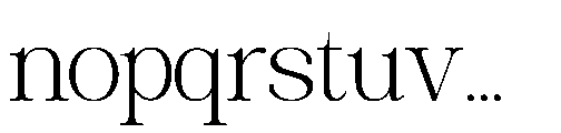 RCL Veluxa Serif Extra Light Font LOWERCASE