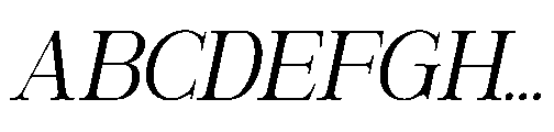 RCL Veluxa Serif Light Italic Font UPPERCASE