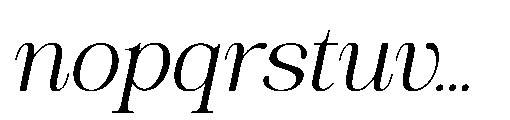 RCL Veluxa Serif Light Italic Font LOWERCASE