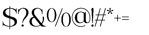 RCL Veluxa Serif Light Font OTHER CHARS