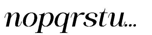 RCL Veluxa Serif Medium Italic Font LOWERCASE