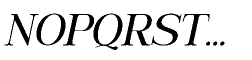 RCL Veluxa Serif Regular Italic Font UPPERCASE