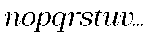 RCL Veluxa Serif Regular Italic Font LOWERCASE