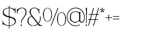 RCL Veluxa Serif Thin Font OTHER CHARS