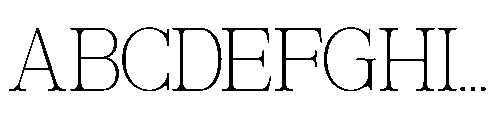 RCL Veluxa Serif Thin Font UPPERCASE