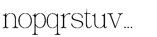 RCL Veluxa Serif Thin Font LOWERCASE
