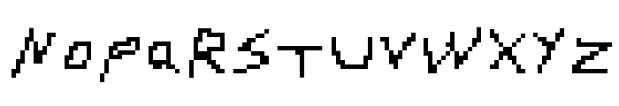 RDJ-Hand Pixel Font UPPERCASE