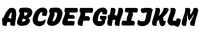 Recursive Mono Casual Static Black Italic Font UPPERCASE