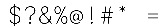 Recursive Mono Casual Static Extra Light Font OTHER CHARS